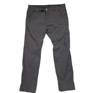 prAna Stretch Zion Pant Mens Size 38 Gray Cargo Utility